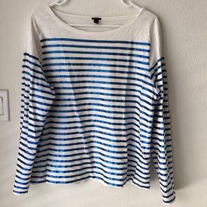 J.crew metallic border shirt